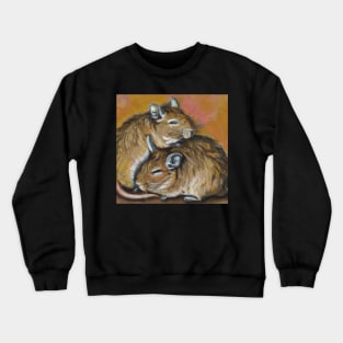 Cute Degu Oil Painting Crewneck Sweatshirt